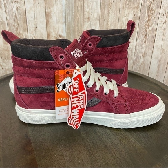 Vans Sk8-Hi Mte Suede Leather Sneakers Biking Red Chocolate Torte Size 7.5 - Picture 10 of 14